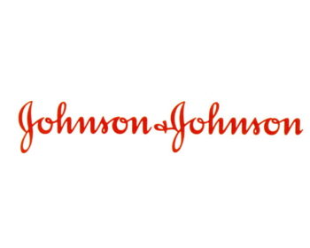 Johnson & Johnson logo, red script on white background